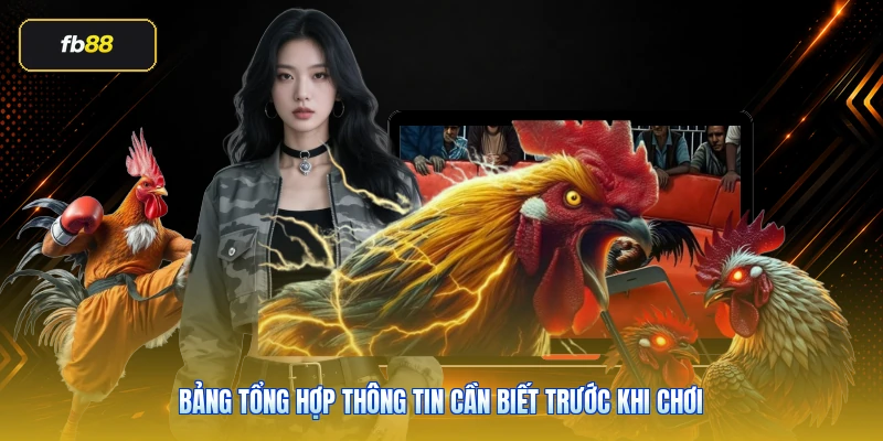 Bảng tổng hợp thông tin cần biết trước khi chơi